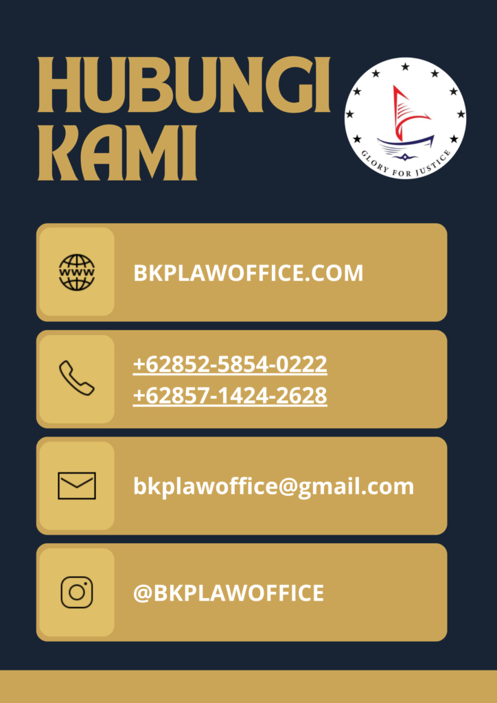 Kontak kontak BKP LAW OFFICE